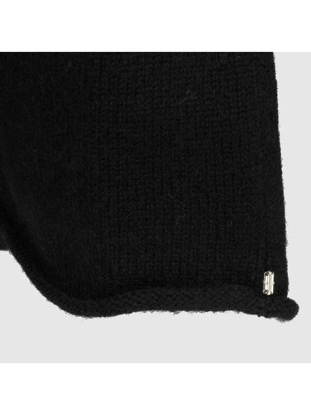 SPORTMAX CENTRO Hooded Wool Cashmere Sweater CENTRO 008 BLACK MXC040 - MAX MARA SPORTMAX - BALAAN 4