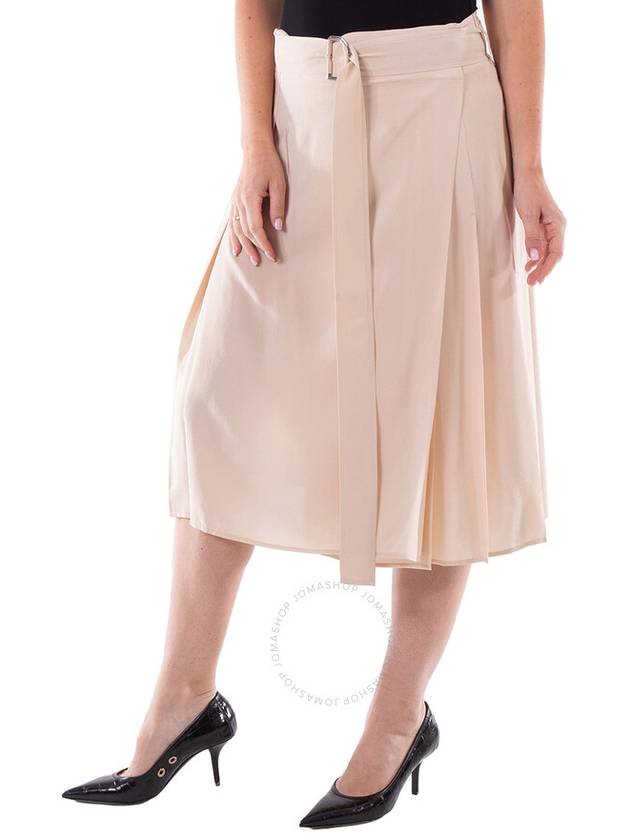 Burberry Soft Taupe Alicia Belted Skirt, Brand Size 10 (US Size 8) - BURBERRY - BALAAN 3