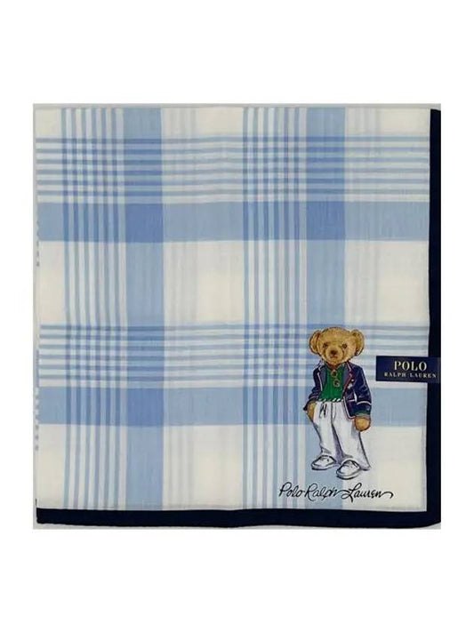 polo printing bear check pattern handkerchief blue 4 - RALPH LAUREN - BALAAN 2