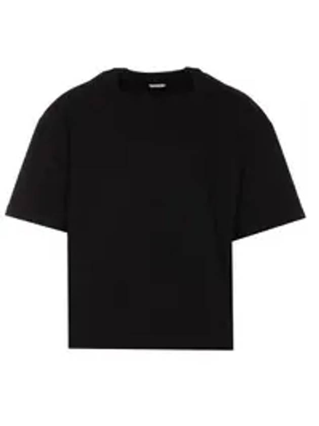 Relax Fit Heavy Jersey Short Sleeve T-Shirt Black - BOTTEGA VENETA - BALAAN 1