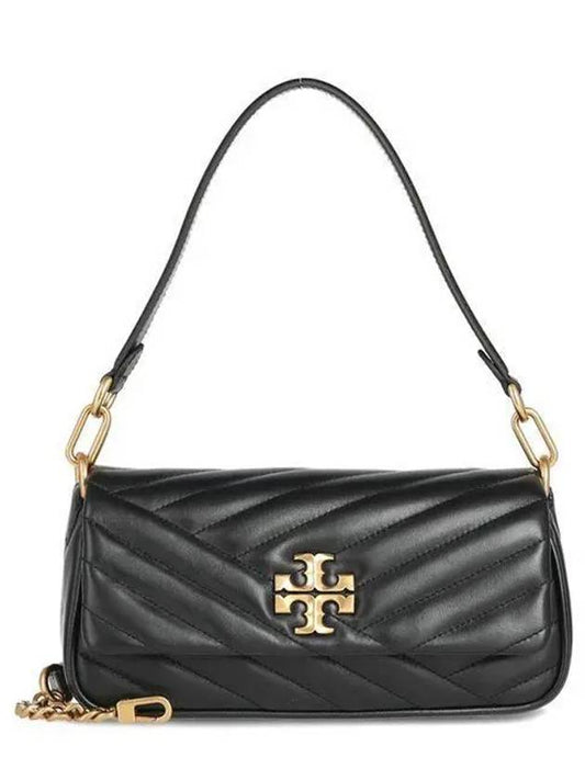 Kira Chevron Flap Small Shoulder Bag Black - TORY BURCH - BALAAN 2