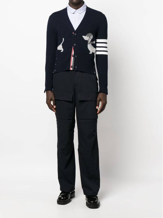 Hector 4 Bar Stripe Cardigan Black - THOM BROWNE - BALAAN 3