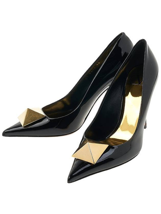 Women's One-Stud Pumps Heel Black - VALENTINO - BALAAN.