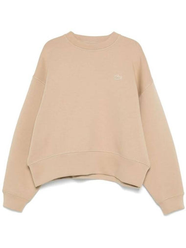 Logo Applique Sweatshirt Beige - LACOSTE - BALAAN 1