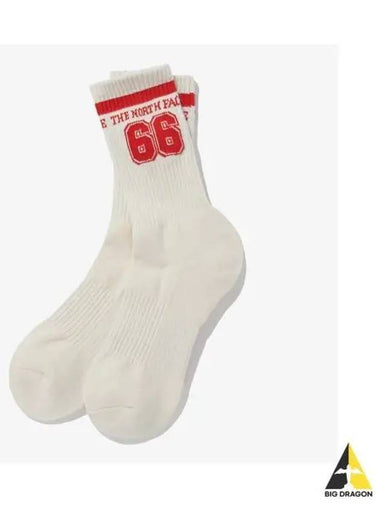 The North Face NY4MQ01L White Label Big Logo Socks - THE NORTH FACE - BALAAN 1