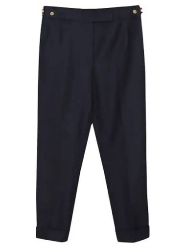 Low rise side tab super 120 count skinny pants - THOM BROWNE - BALAAN 1