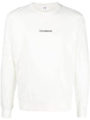 Men's Logo Light Fleece Sweatshirt White - CP COMPANY - BALAAN.