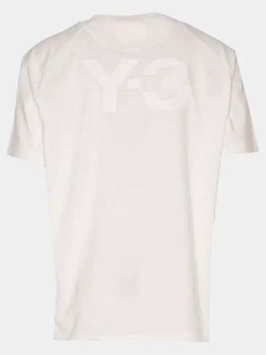 Classic Back Logo Print Short Sleeve T-Shirt White - Y-3 - BALAAN 2