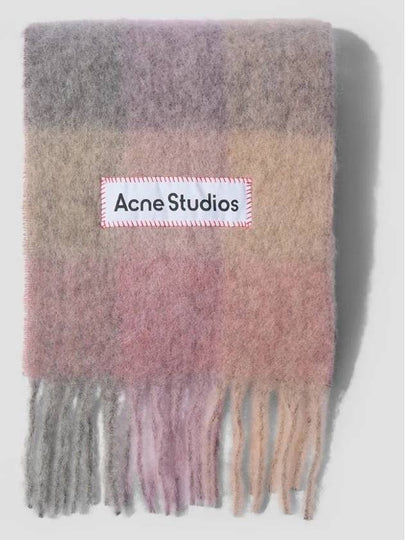 Check Mohair Muffler Fuchsia Lilac Pink - ACNE STUDIOS - BALAAN 2