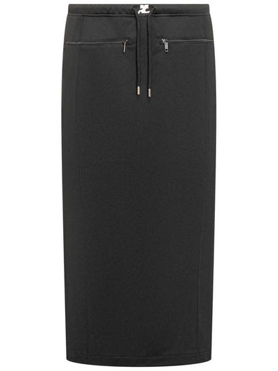 Short Skirt 423JJU123JS0091 9999 BLACK - COURREGES - BALAAN 2