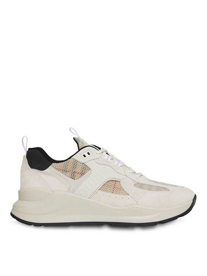 Vintage Check Mesh and Suede Sneakers Archive Beige White - BURBERRY - BALAAN 2