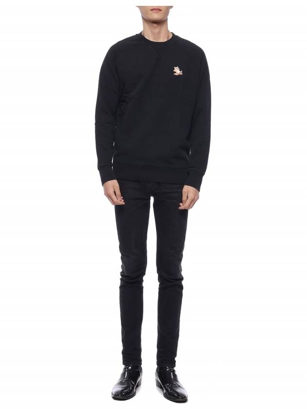 Chillax Fox Patch Classic Sweatshirt Black - MAISON KITSUNE - BALAAN 4