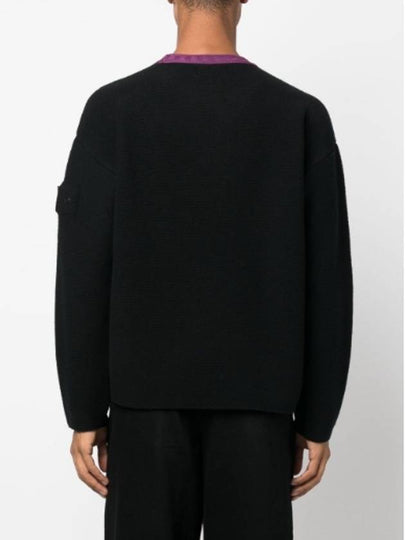 Stone Island Shadow Project Crenneck Black Wool Knit Sweater 77195042U - STONE ISLAND - BALAAN 2