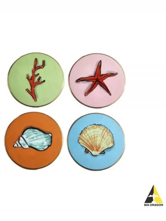 IL VIAGGIO DI NETTUNO Mix of 4 Coasters 9 5cm 017RG00 FX6877 LX 0100 G00130300 Set - GINORI - BALAAN 1