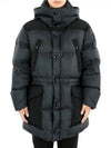 Men's Detachable Hooded Padding Charcoal - BURBERRY - BALAAN 2