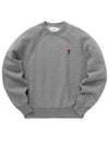 Small Heart Logo Sweatshirt Grey - AMI - BALAAN 2