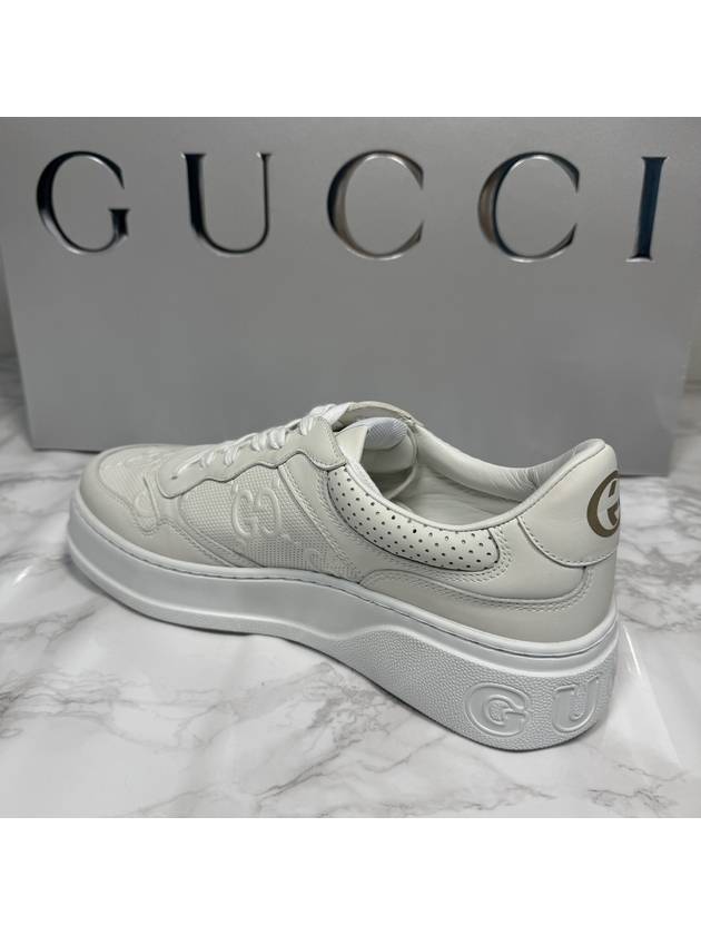 GG Emboss Low Top Sneakers White - GUCCI - BALAAN 5