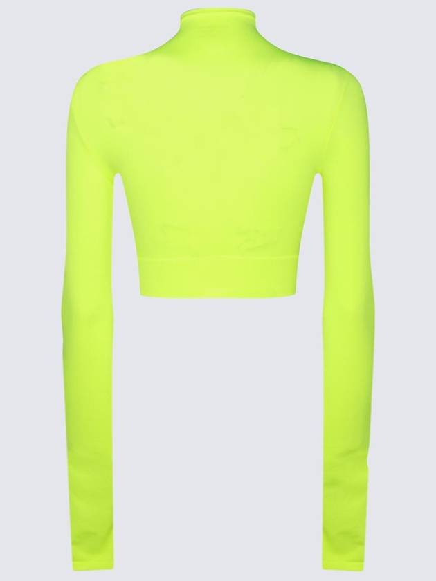 Crop Long Sleeve Neck Polar Fluo Yellow - BALENCIAGA - BALAAN 5