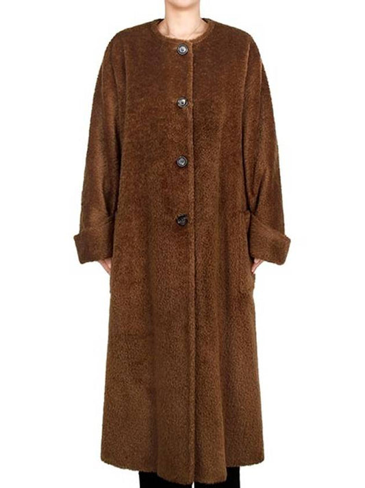 Tobacco Hudson wool coat 002 - MAX MARA - BALAAN 1