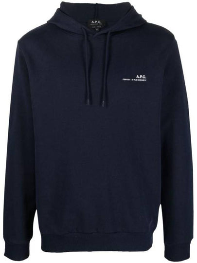 Item H Small Logo Cotton Hoodie Navy - A.P.C. - BALAAN 2