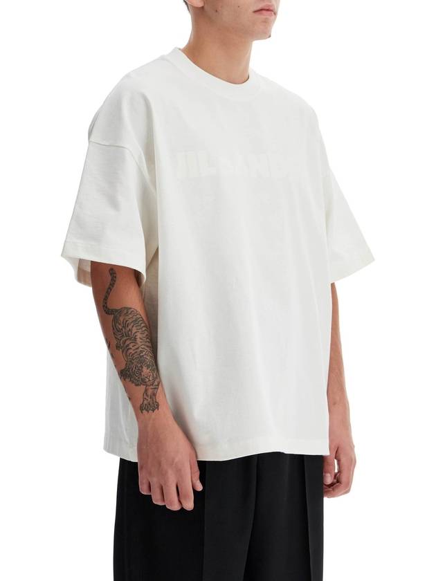 Logo Print Short Sleeve T-Shirt White - JIL SANDER - BALAAN 3