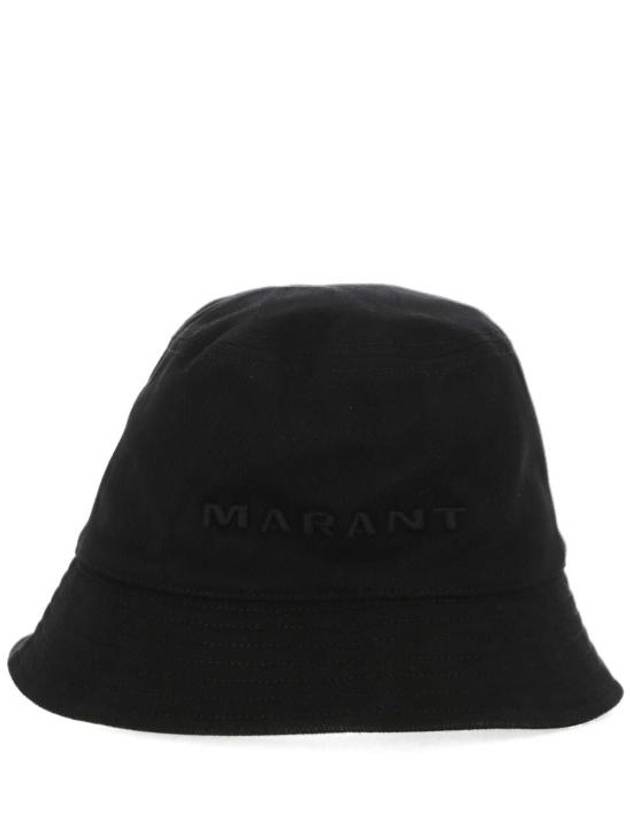 Embroidered Logo Bucket Hat Black - ISABEL MARANT - BALAAN 2