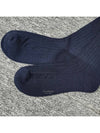 4-Bar Athletic Mid Calf Cotton Socks Navy - THOM BROWNE - BALAAN 8