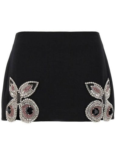 Area 'Embroidered Butterfly Mini' Skirt - AREA - BALAAN 1