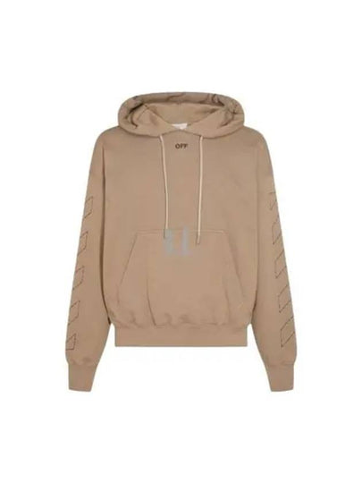 Off Stitch Cotton Hoodie Light Brown - OFF WHITE - BALAAN 2