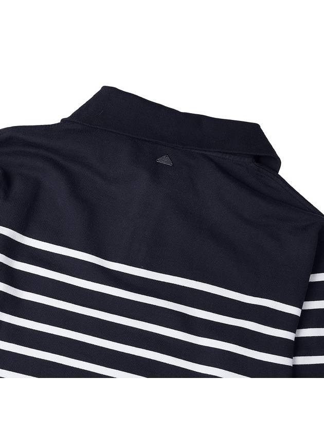 Stripe Half Zip-Up Sweatshirt Navy - BARBOUR - BALAAN 8