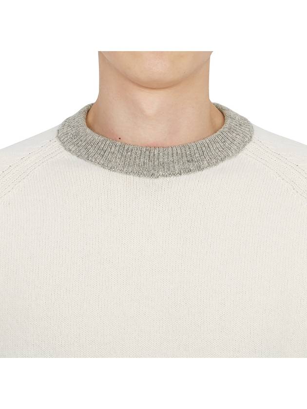 Wool 4 Bar Pullover Knit Top Beige - THOM BROWNE - BALAAN 7