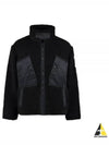 Jimbo Eco Shearling Fleece Zip-Up Jacket Black - MOOSE KNUCKLES - BALAAN 2