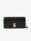 Women's Detachable Strap Quilted Leather Lola Cross Bag Black Light Gold - BURBERRY - BALAAN 3