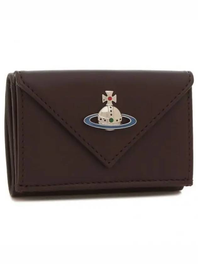 ORB Logo Envelope Half Wallet Brown - VIVIENNE WESTWOOD - BALAAN 2