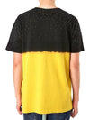 Men's Tye Dye Slim Short-Sleeved T-Shirt Black Yellow - OFF WHITE - BALAAN 5