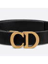 Saddle 20mm Ultrasmooth Calfskin Leather Belt Black - DIOR - BALAAN 2