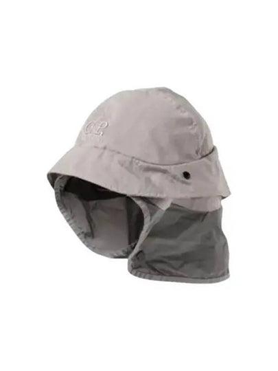 Embroidered Logo Earflap Bucket Hat Grey - CP COMPANY - BALAAN 2