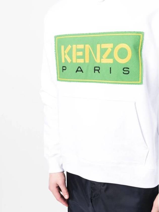 Paris Classic Popover Cotton Hoodie White - KENZO - BALAAN 6