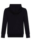 Dundas Logo Patch Cotton Zip Up Hoodie Black - MOOSE KNUCKLES - BALAAN 3