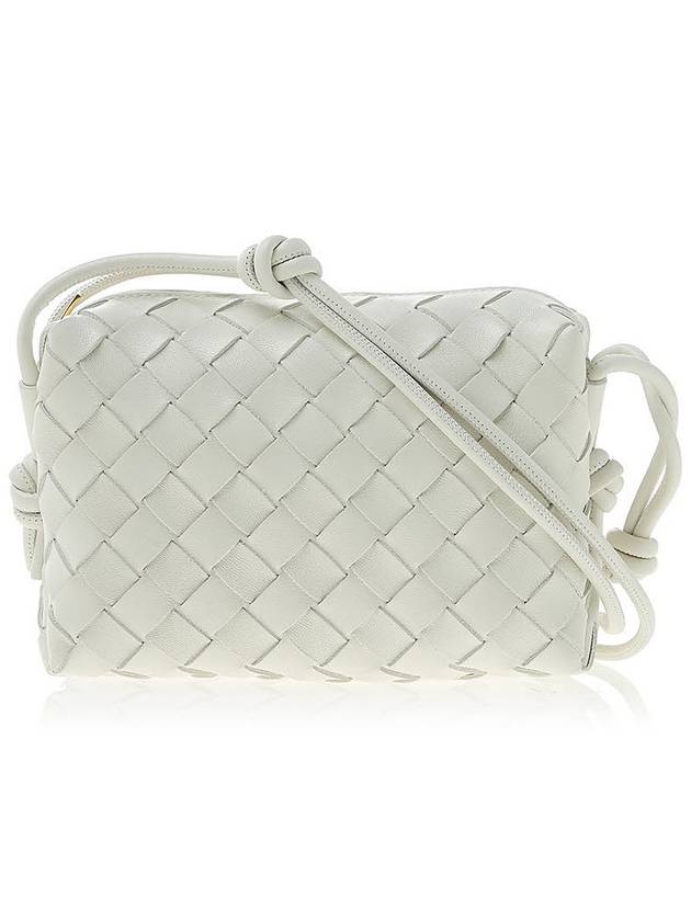 Intrecciato Loop Small Leather Cross Bag White - BOTTEGA VENETA - BALAAN 2