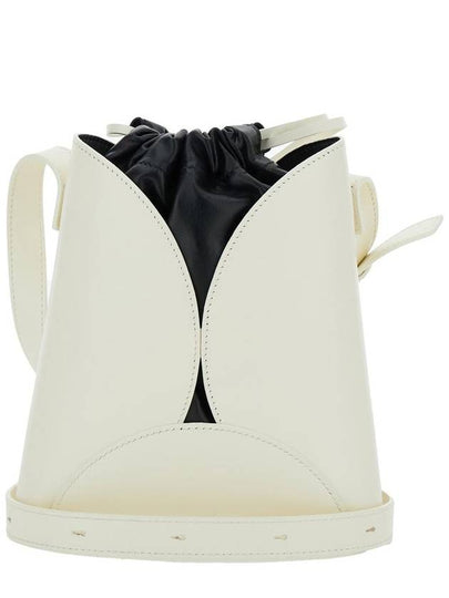 'Curve' White Crossbody Bag With Embossed Leather In Leather Woman - JIL SANDER - BALAAN 2