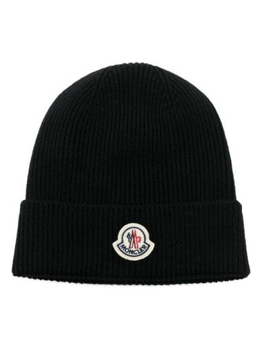 Wool Beanie Black - MONCLER - BALAAN 1