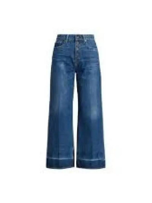 W Wide Leg Crop Jeans Blue 1219963 - POLO RALPH LAUREN - BALAAN 1