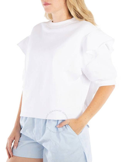 Chloe Ladies White Layered Design-Sleeves Cotton Top, Size Large - CHLOE - BALAAN 2