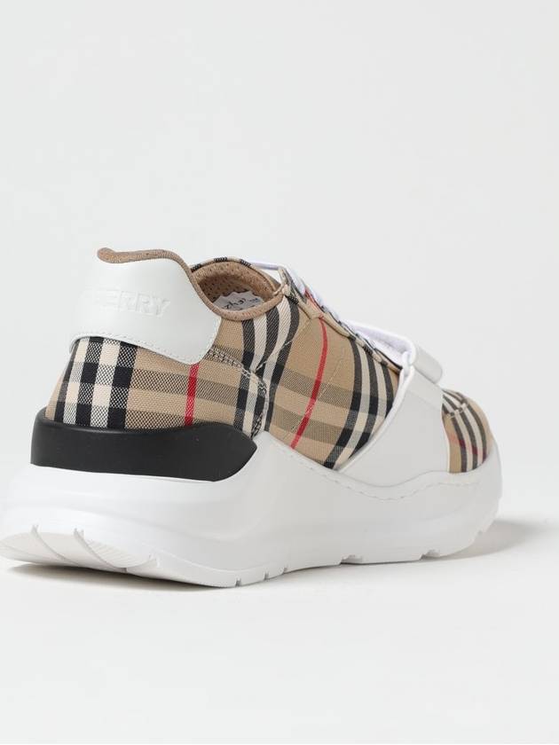 Vintage Check Suede Leather Sneakers Archive Beige - BURBERRY - BALAAN 4