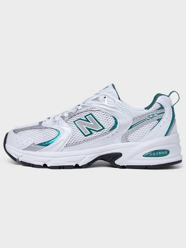 530 Low Top Sneakers White Silver Green - NEW BALANCE - BALAAN 5