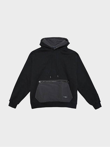 Zipper Pocket Hoodie Black - FFEFF STUDIO - BALAAN 1