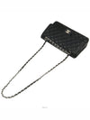 Black caviar silver chain classic medium flap shoulder bag 19th unit A01112 - CHANEL - BALAAN 4