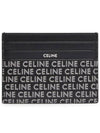 Lettering Logo Card Wallet Black - CELINE - BALAAN 1