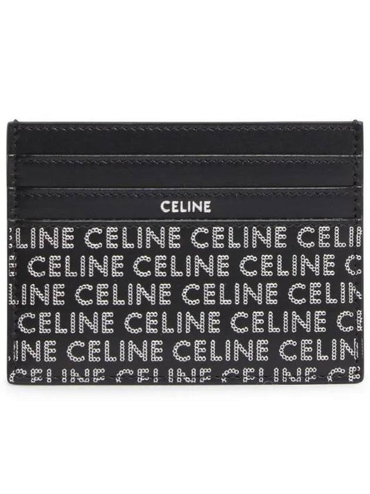 Lettering Logo Card Wallet Black - CELINE - BALAAN 1